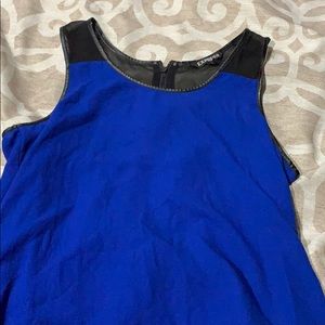 Blue and black blouse